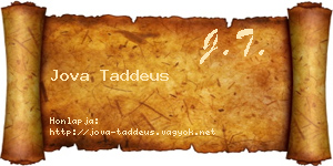 Jova Taddeus névjegykártya